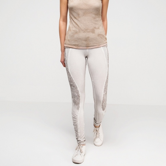 Angels Never Die Rouching Leggnings Beige 1 XS - Picture 1 of 4